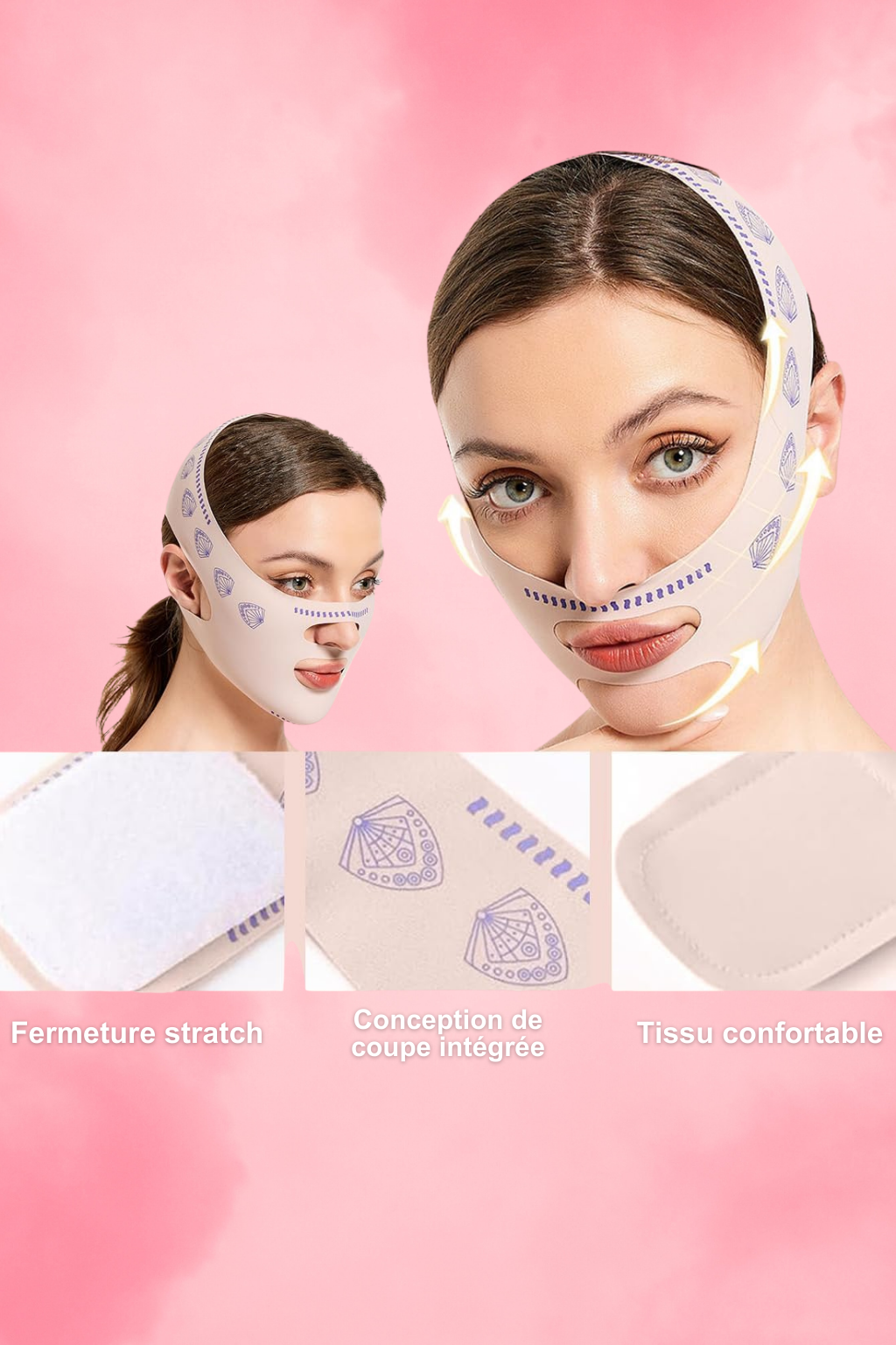 Patchs au collagène anti cernes + Masque facial minceur double menton