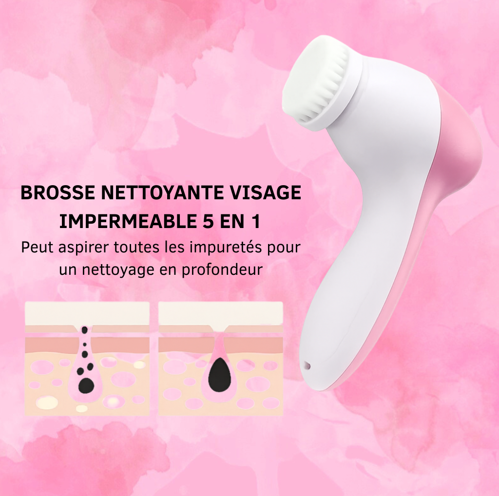 Brosse nettoyante visage + jade visage rouleau et gua sha