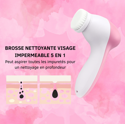 Brosse nettoyante visage + jade visage rouleau et gua sha