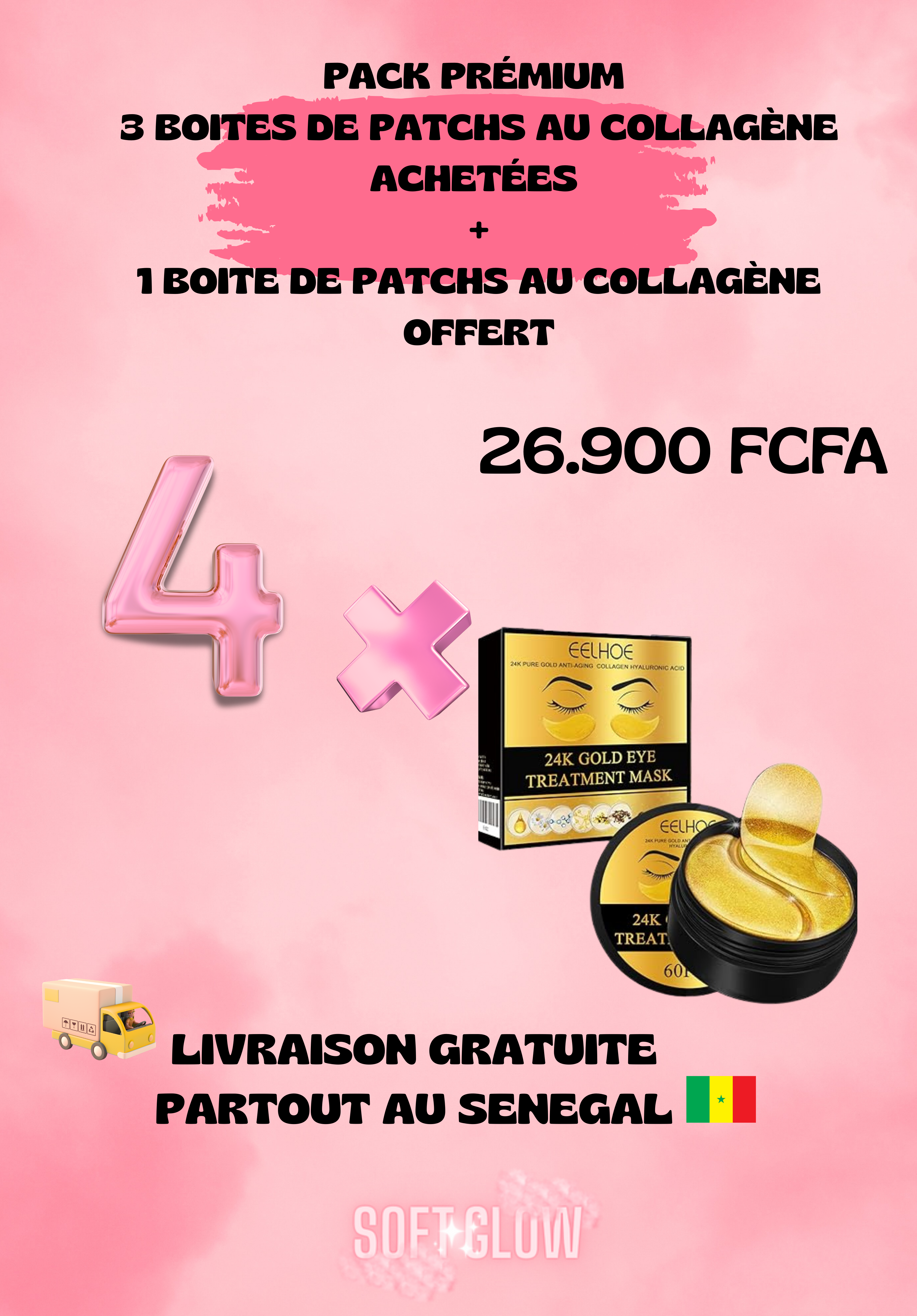 Patchs au collagène anti cernes + Masque facial minceur double menton