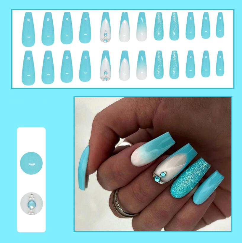 Press On Nails Fondu Pailletés Strass