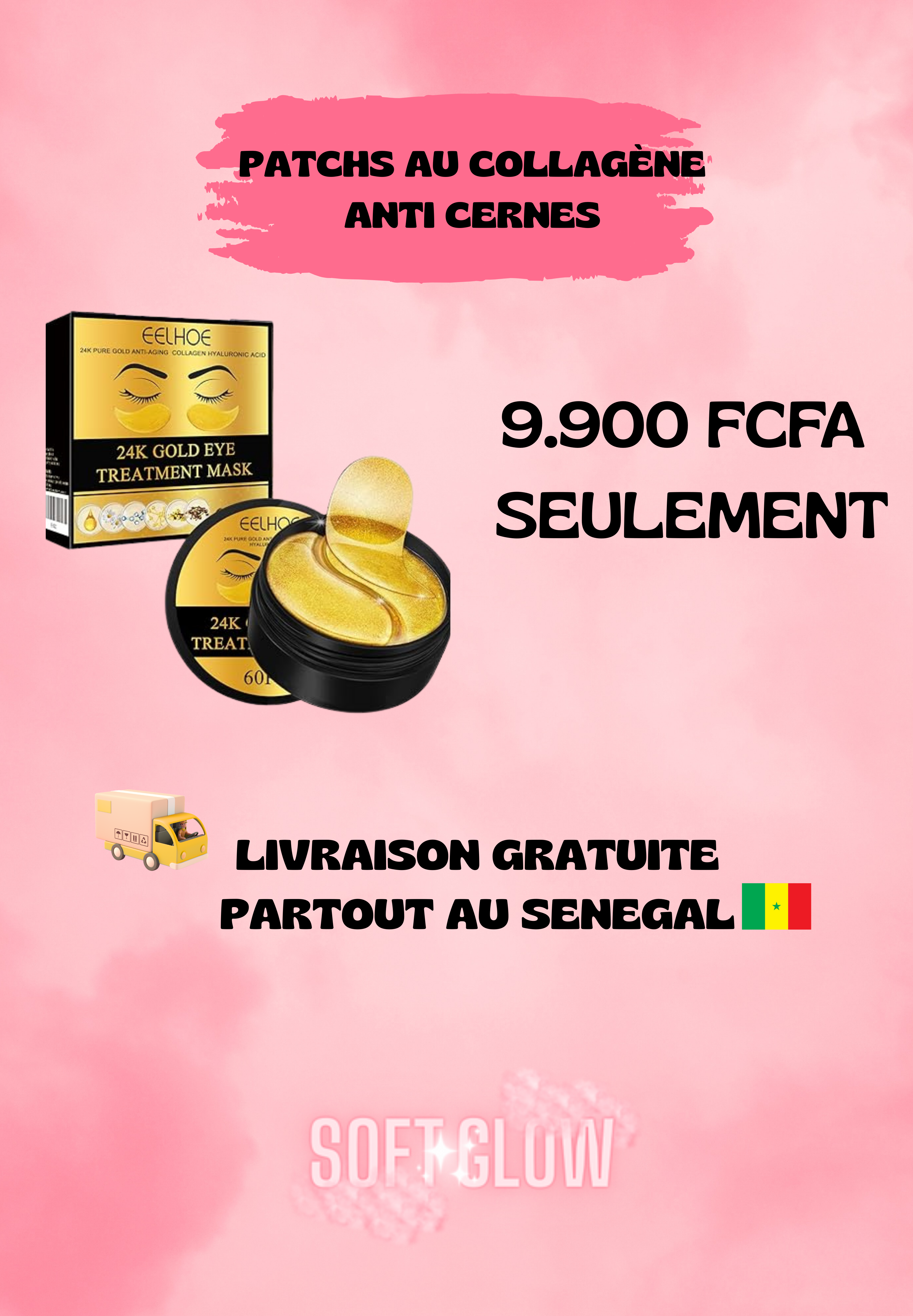 Patchs au collagène anti cernes + Masque facial minceur double menton